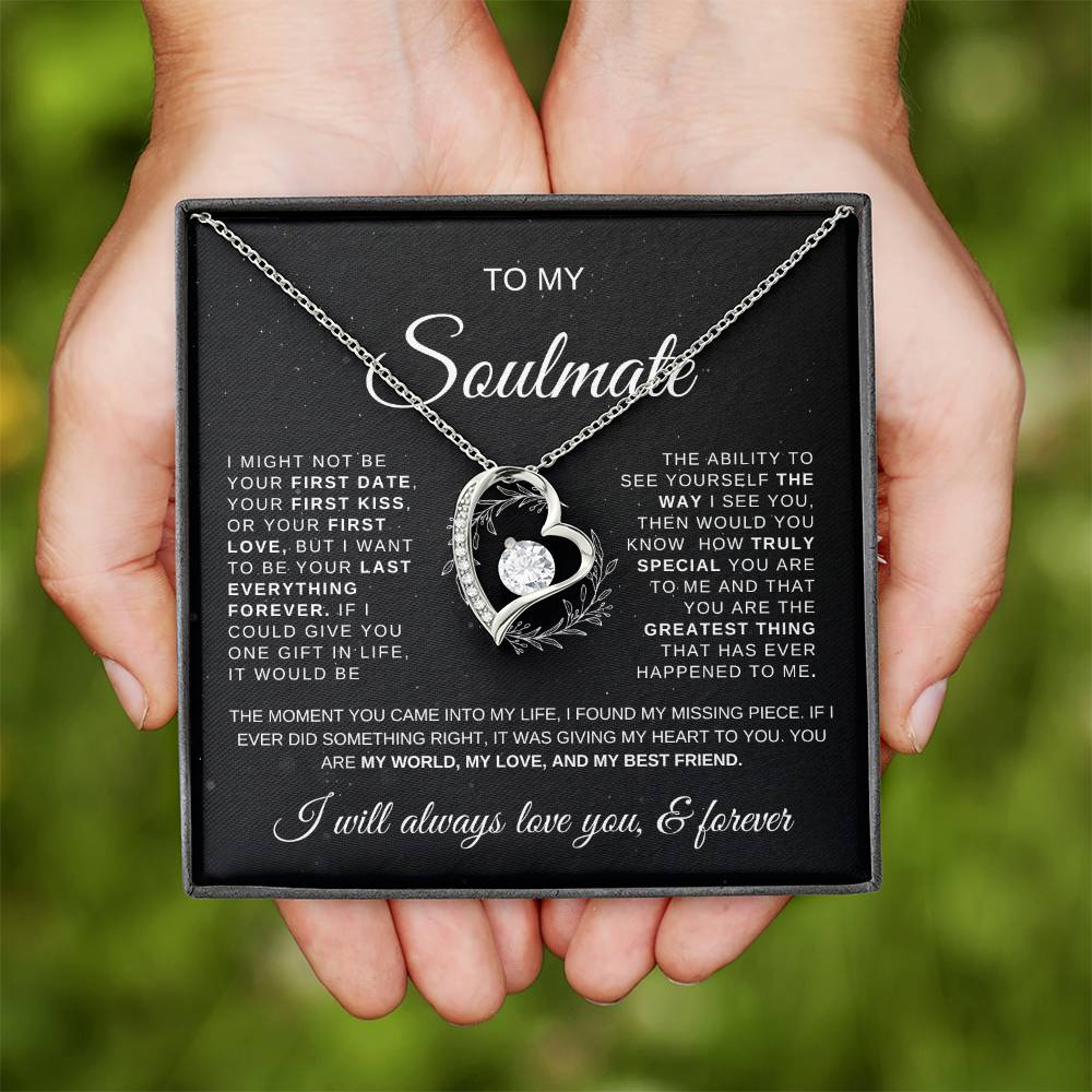 TO MY SOULMATE NECKLACE WITH MESSAGE