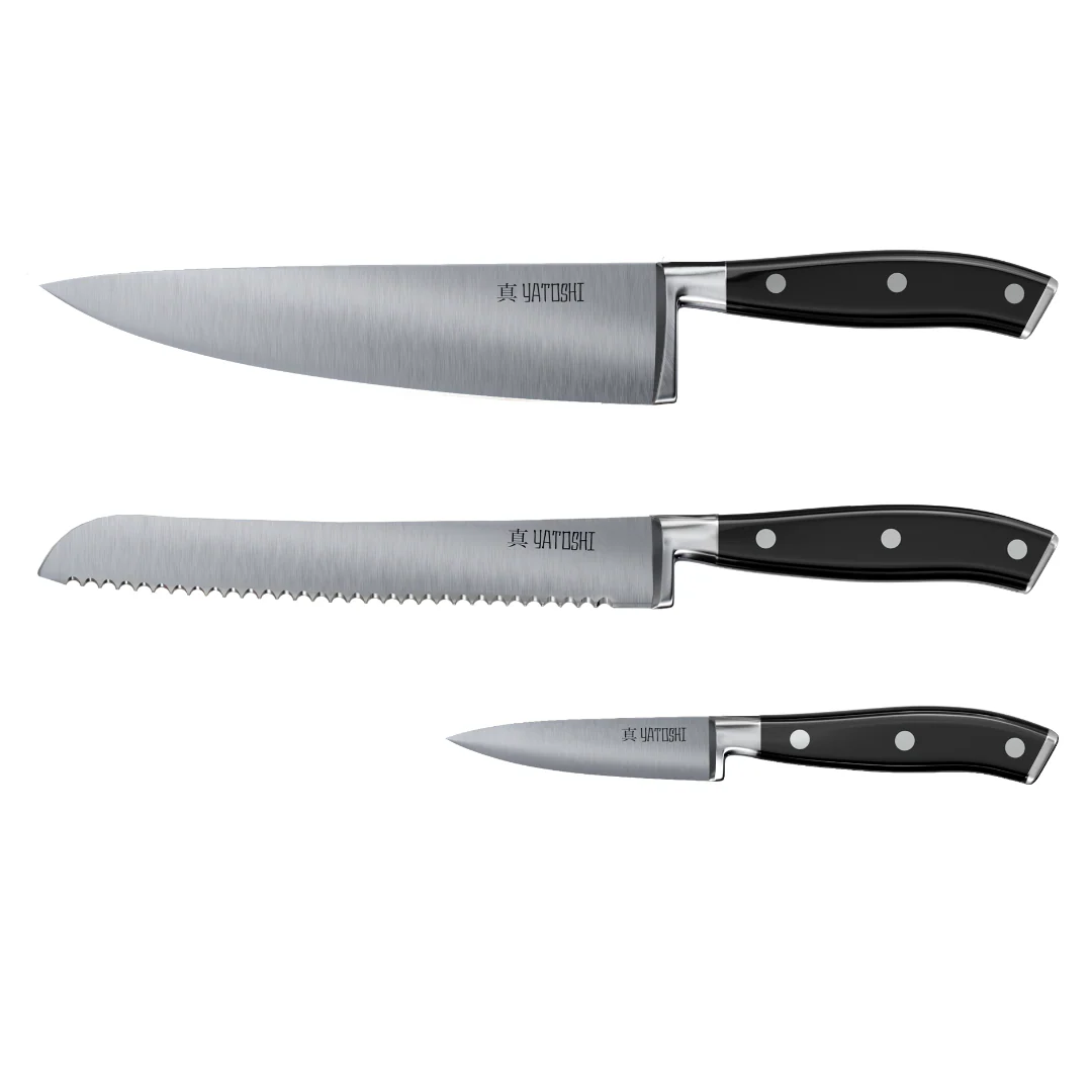 15-Piece Black Kitchen Knife Block Set