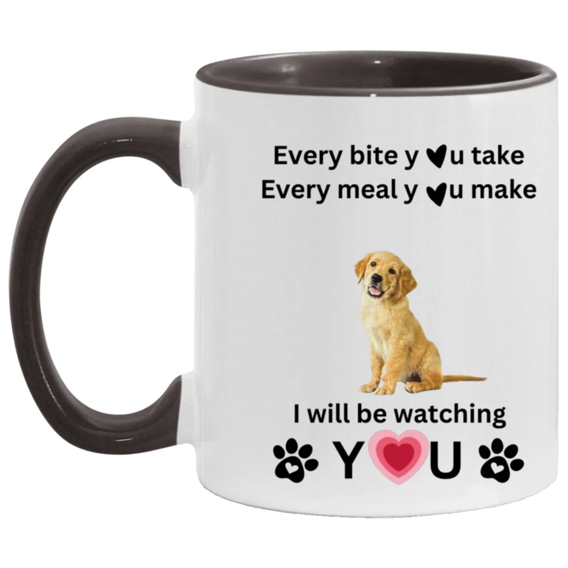ONE SIDED DOG ACCENT MUG 11oz