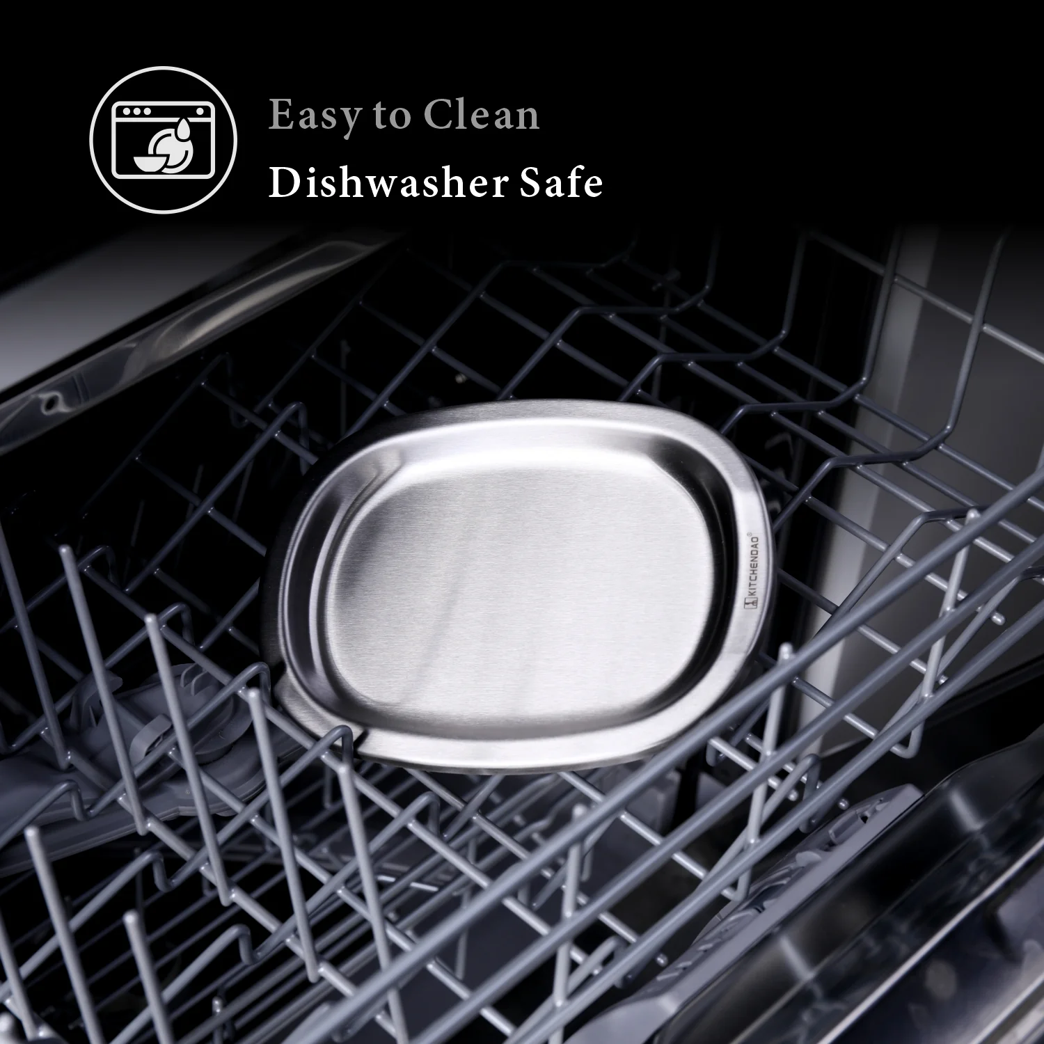 Stainless Steel Spoon Rest With Silicone Anti-slip Pad For Kitchen