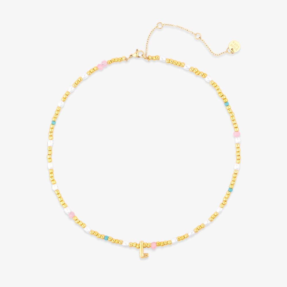 Initial Pearl & Seed Bead Choker
