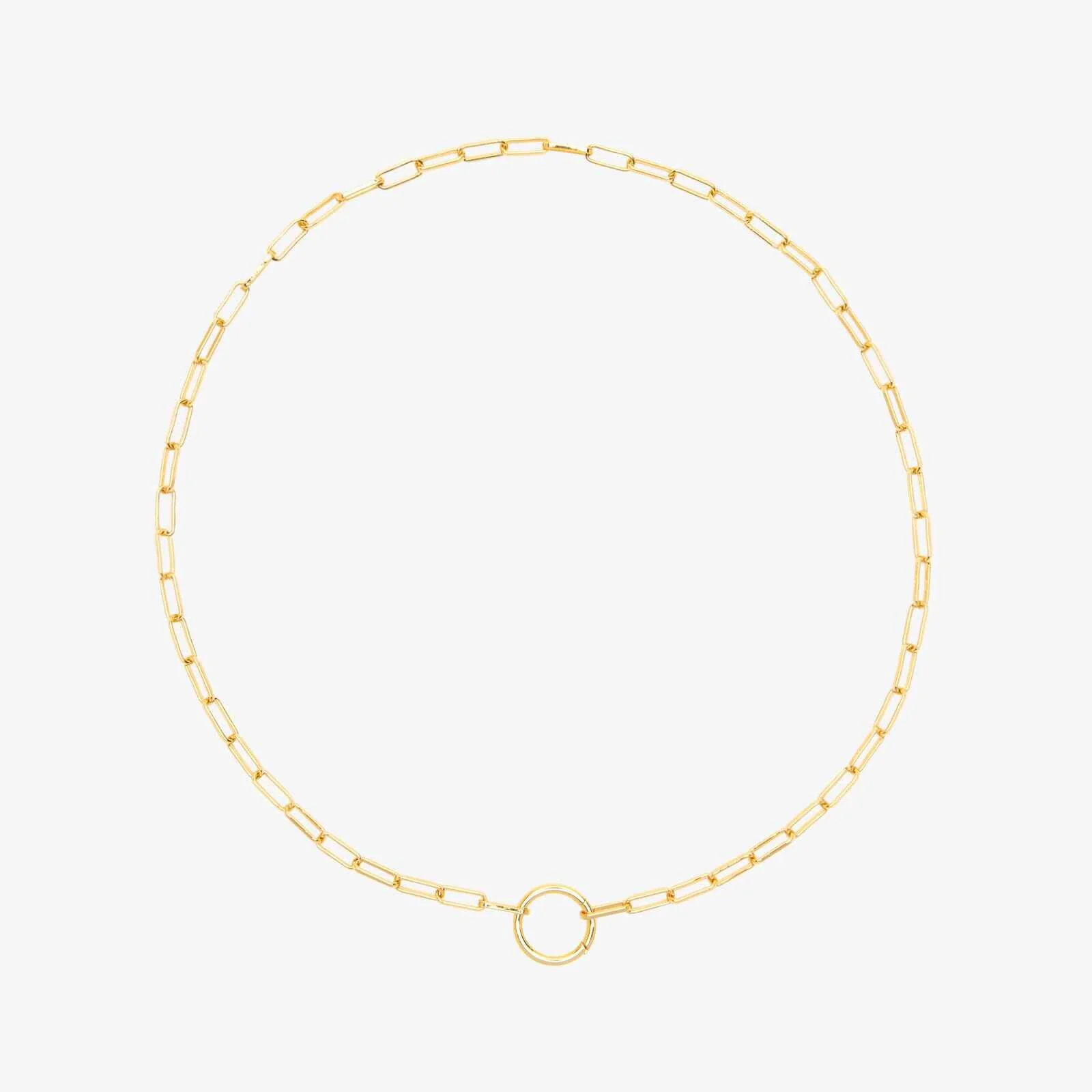 Harper Round Charm Chain Necklace