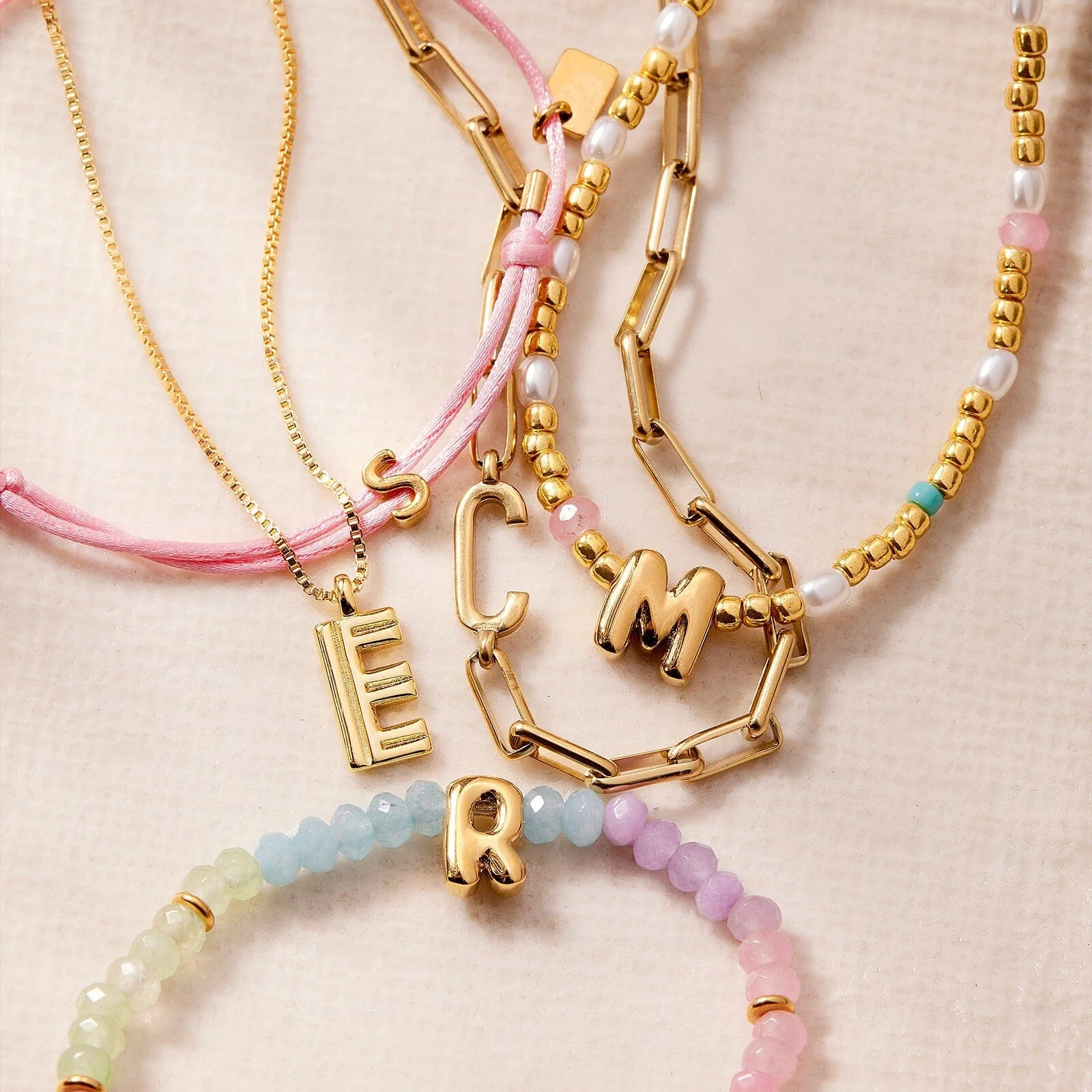 Initial Pearl & Seed Bead Choker