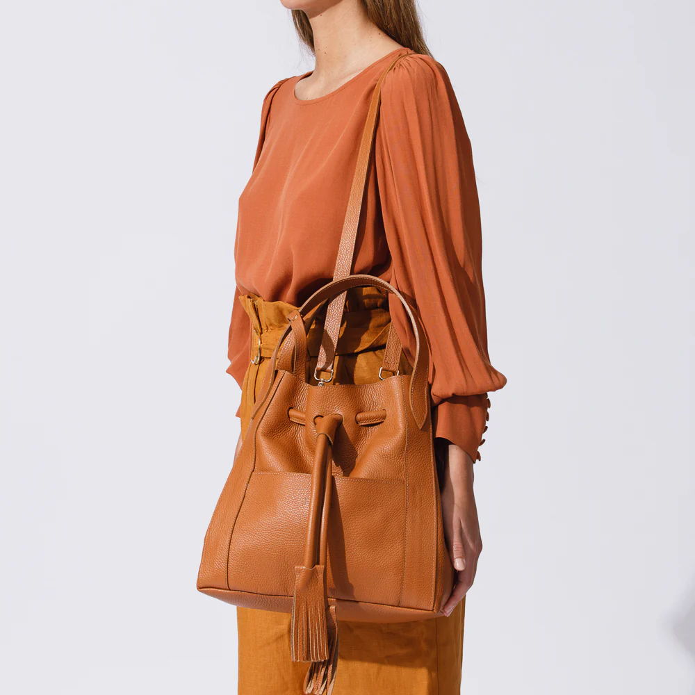 Harper Bucket Bag Caramel