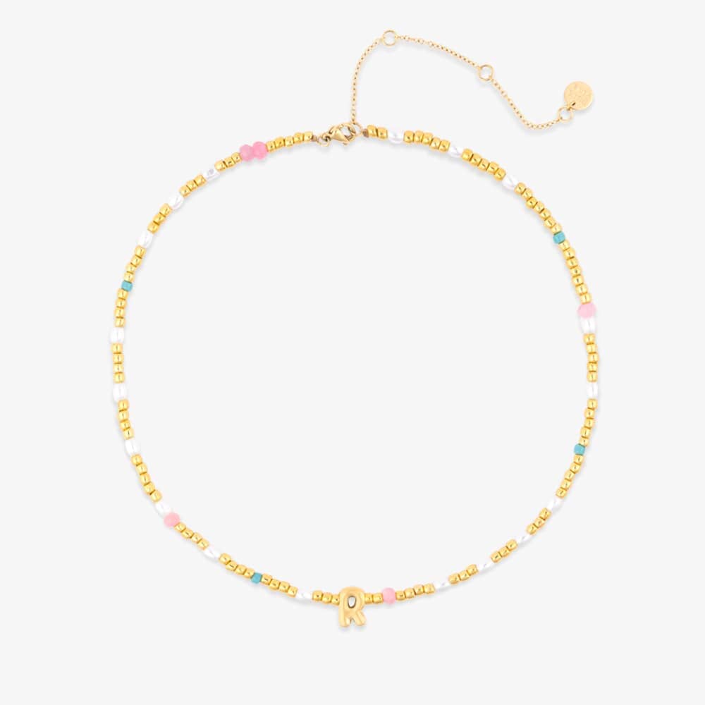 Initial Pearl & Seed Bead Choker