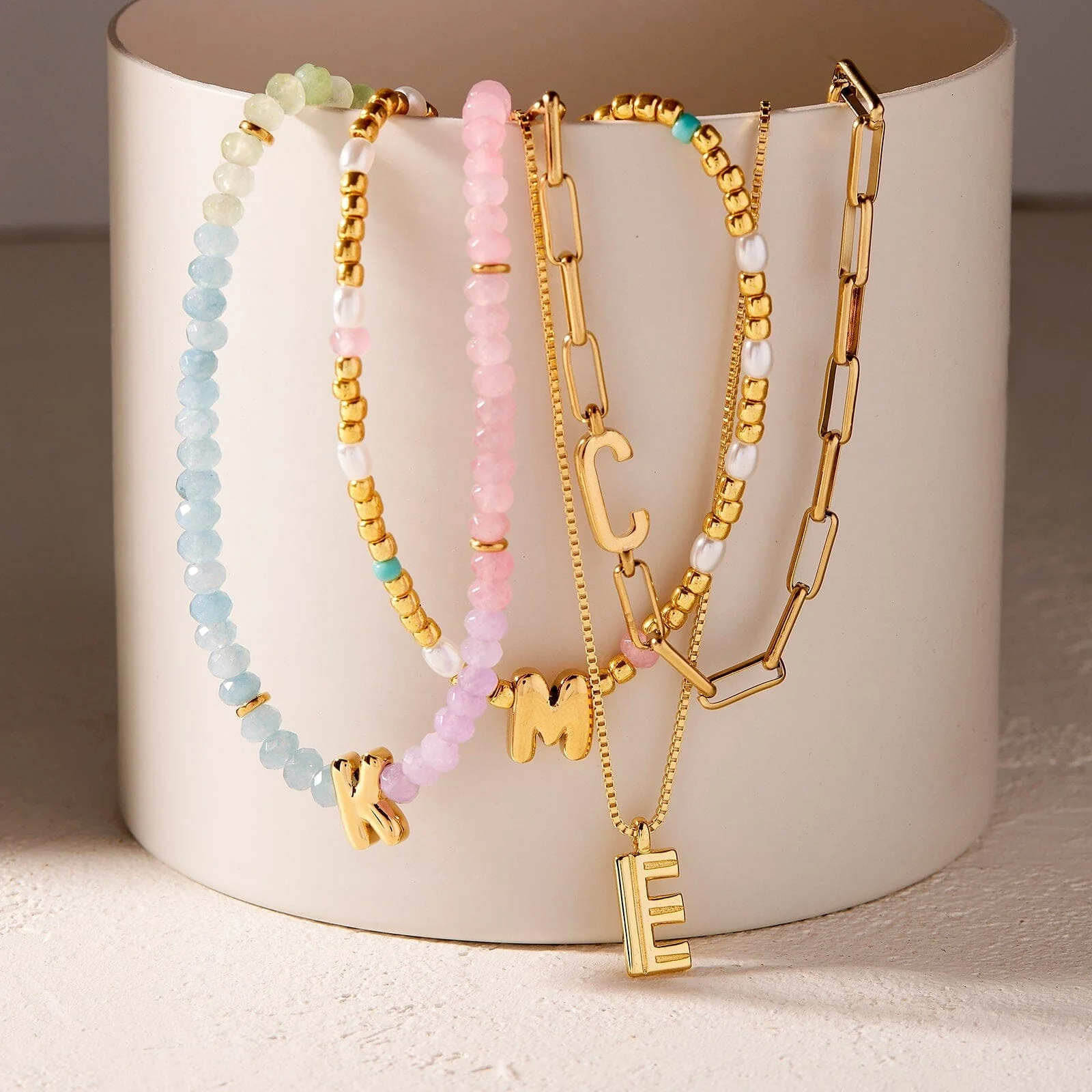 Initial Pearl & Seed Bead Choker