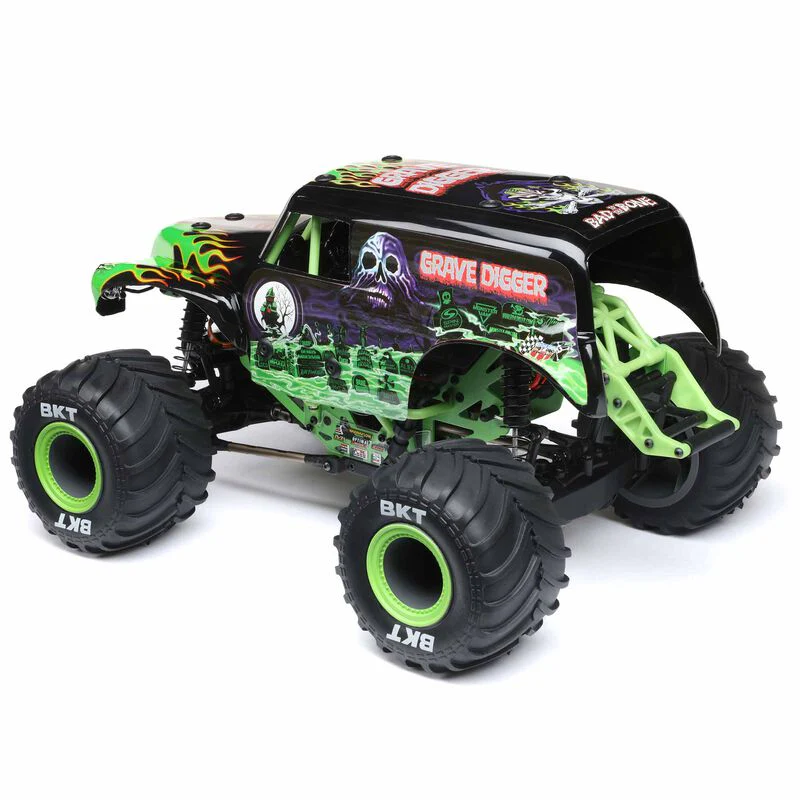 Losi 1/18 Mini LMT 4X4 Brushed Monster Truck RTR  Grave Digger - GREEN