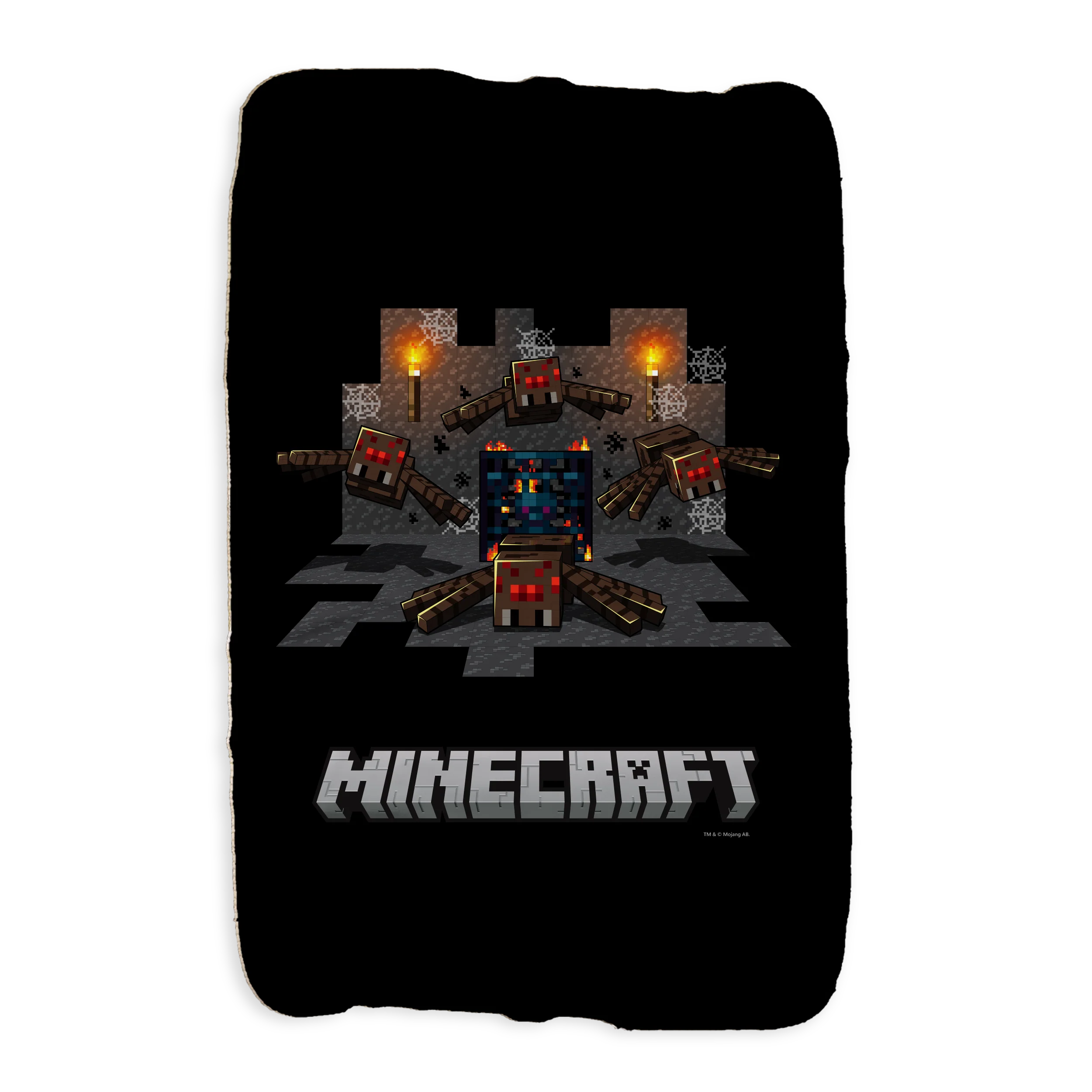 Minecraft Spider Cave Sherpa Blanket