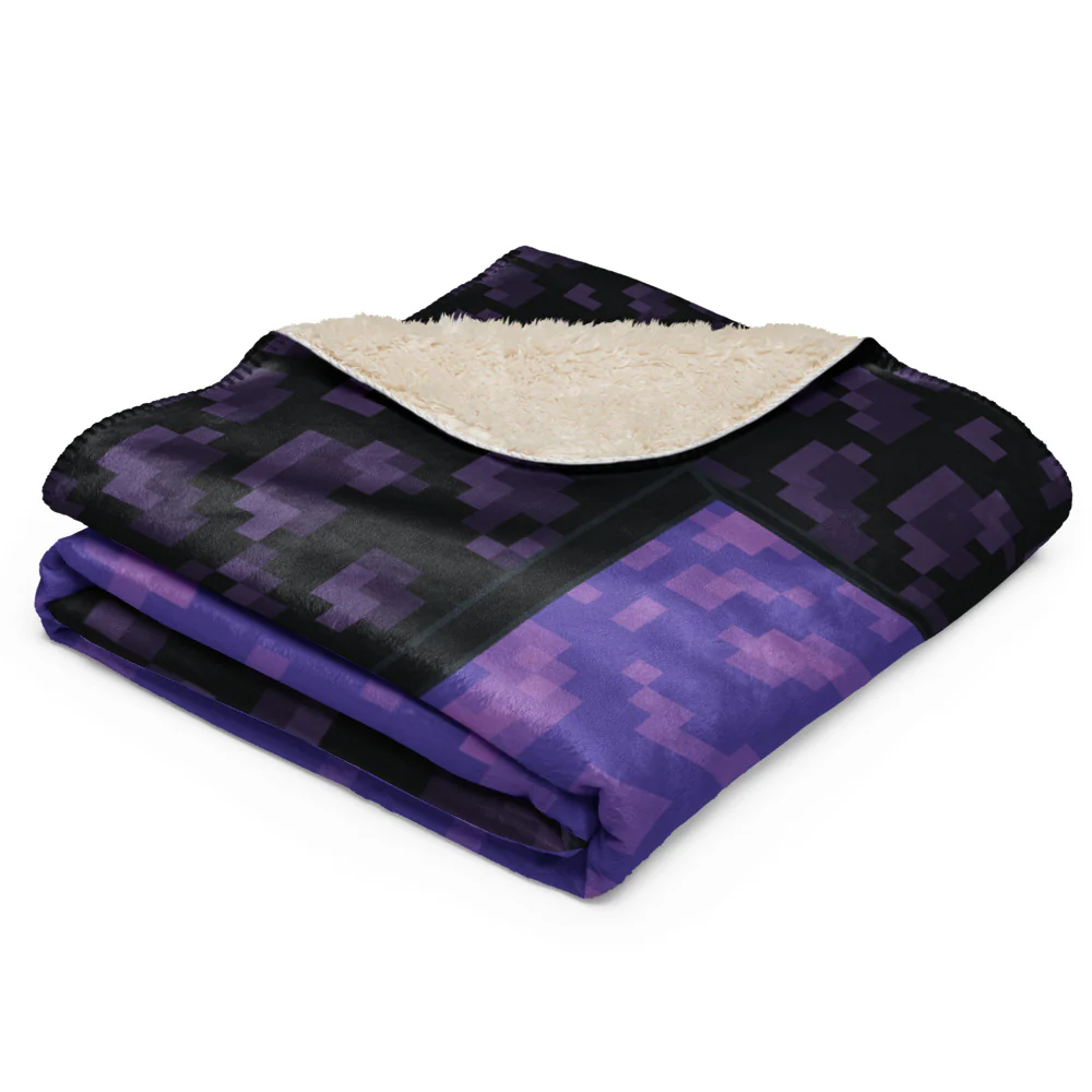 Minecraft Nether Portal Sherpa Blanket
