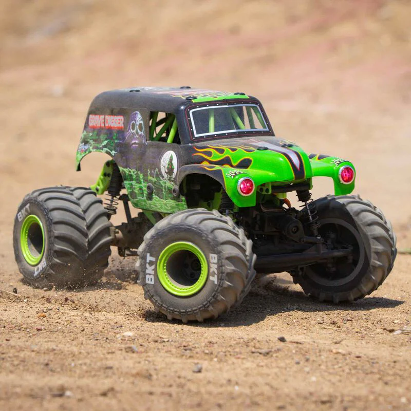 Losi 1/18 Mini LMT 4X4 Brushed Monster Truck RTR Grave Digger - GREEN