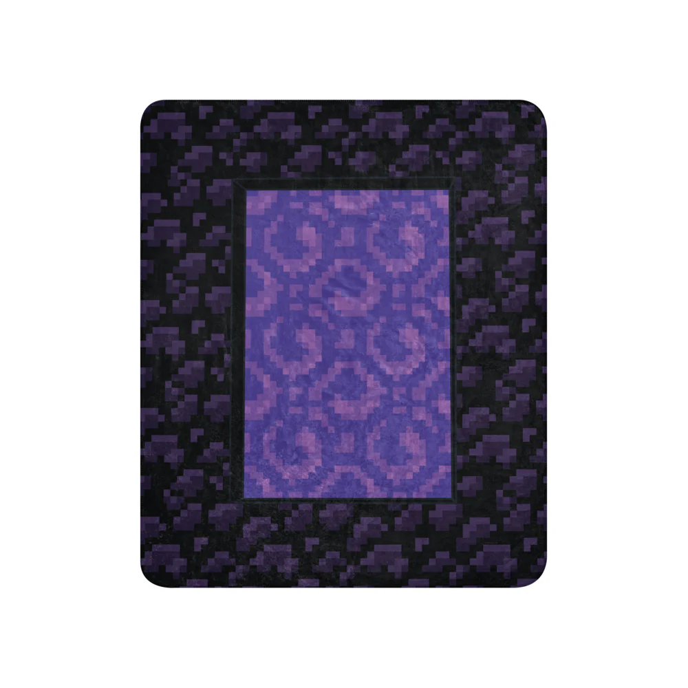 Minecraft Nether Portal Sherpa Blanket