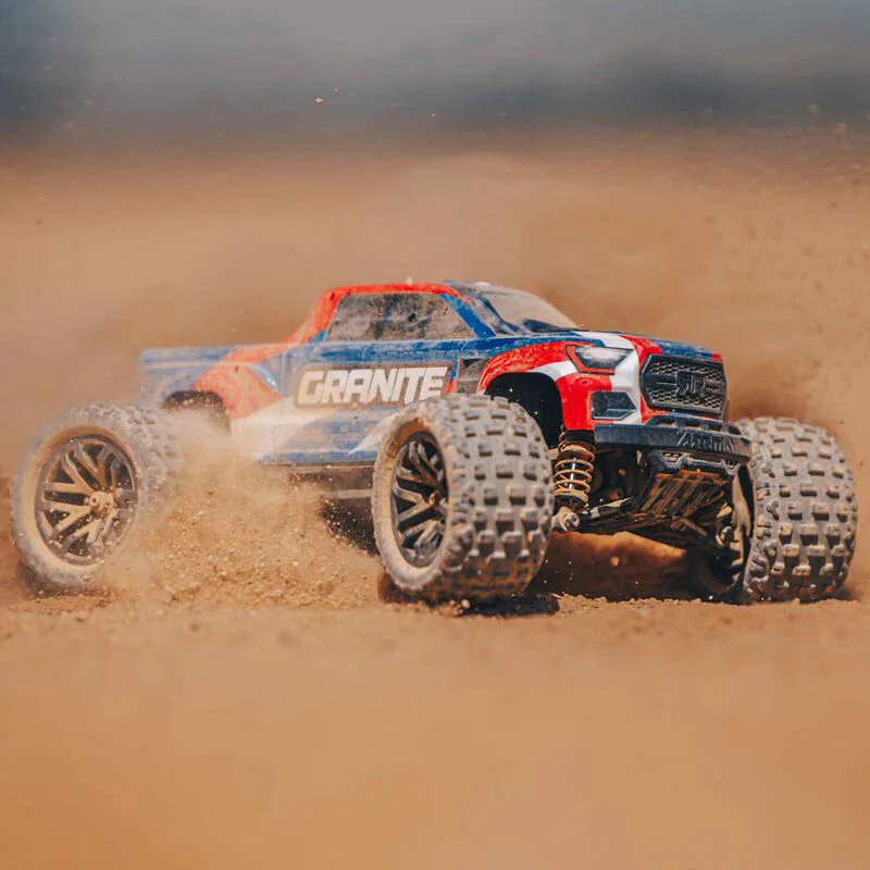 ARRMA 1/18 GRANITE GROM MEGA 380 Brushed 4X4 Monster Truck RTR with Battery & Charger - BLUE