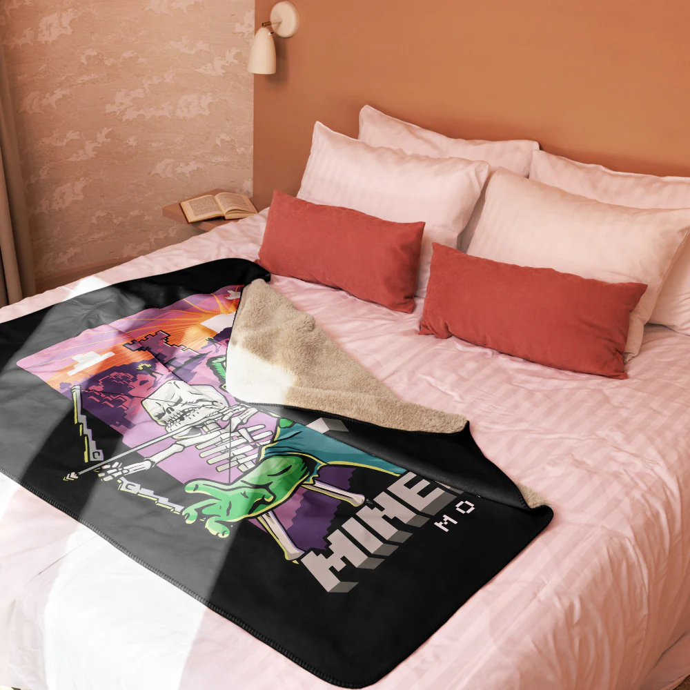 A Minecraft Movie Mobs Sherpa Blanket