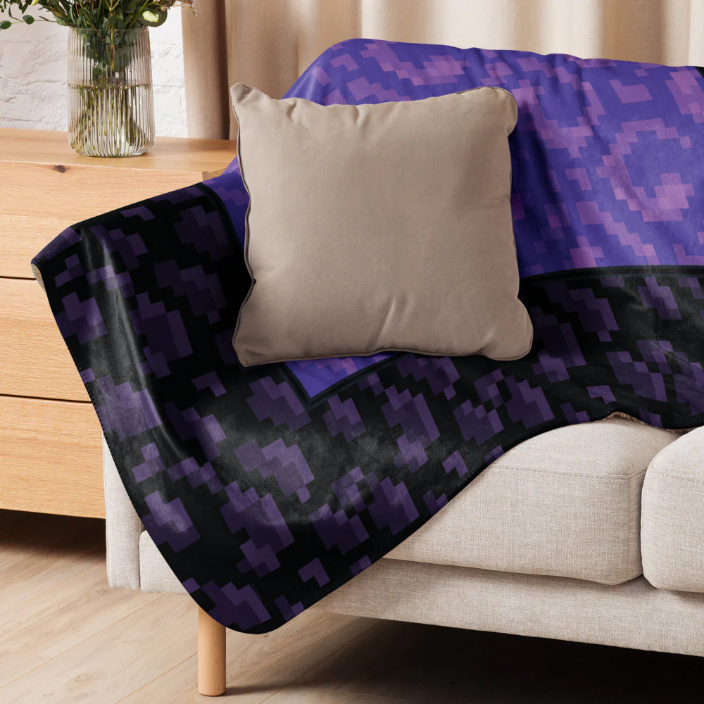 Minecraft Nether Portal Sherpa Blanket