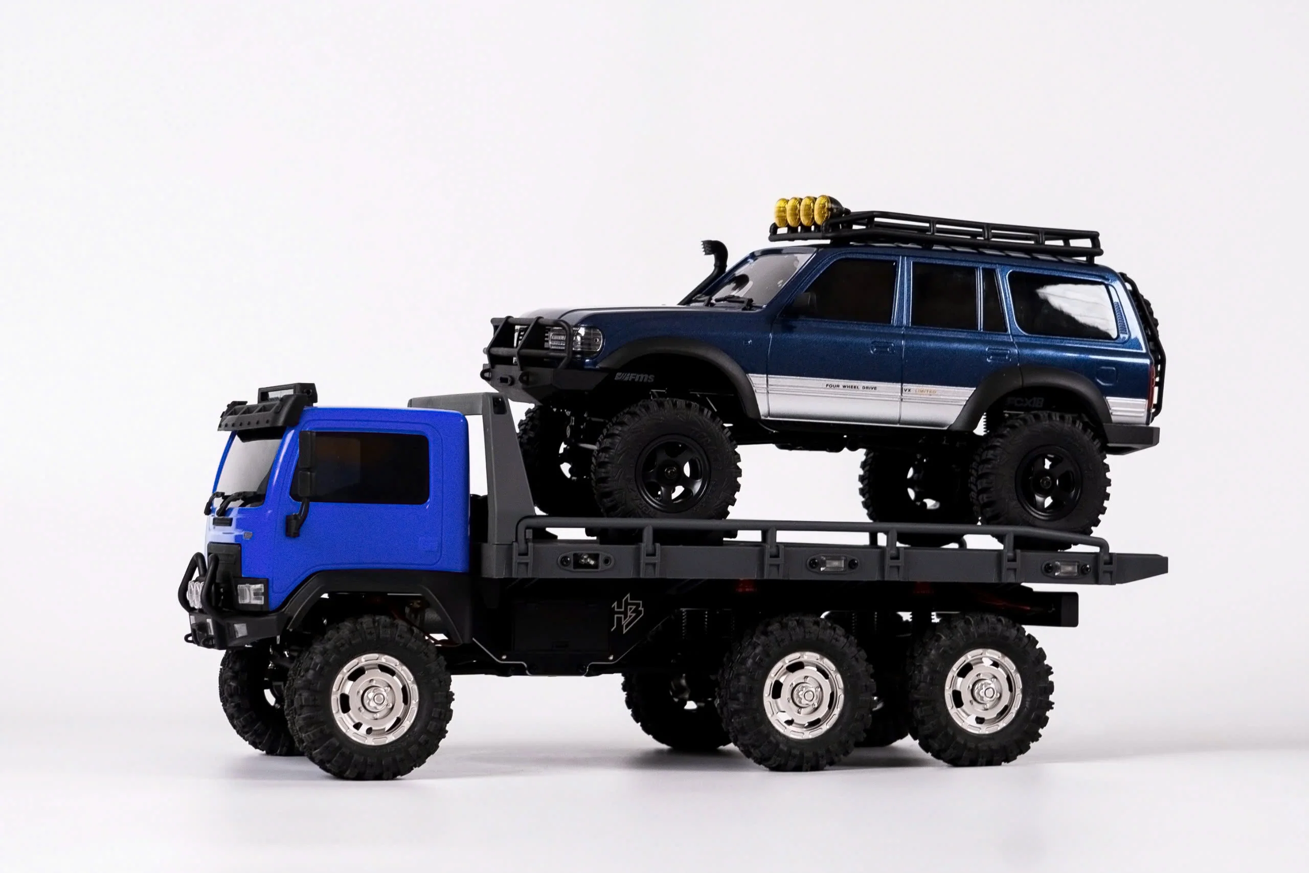 Hobbyplus 1/18 ARKTOS 6X6 RTR Blue Body and Black Rear Bed Rock Crawler