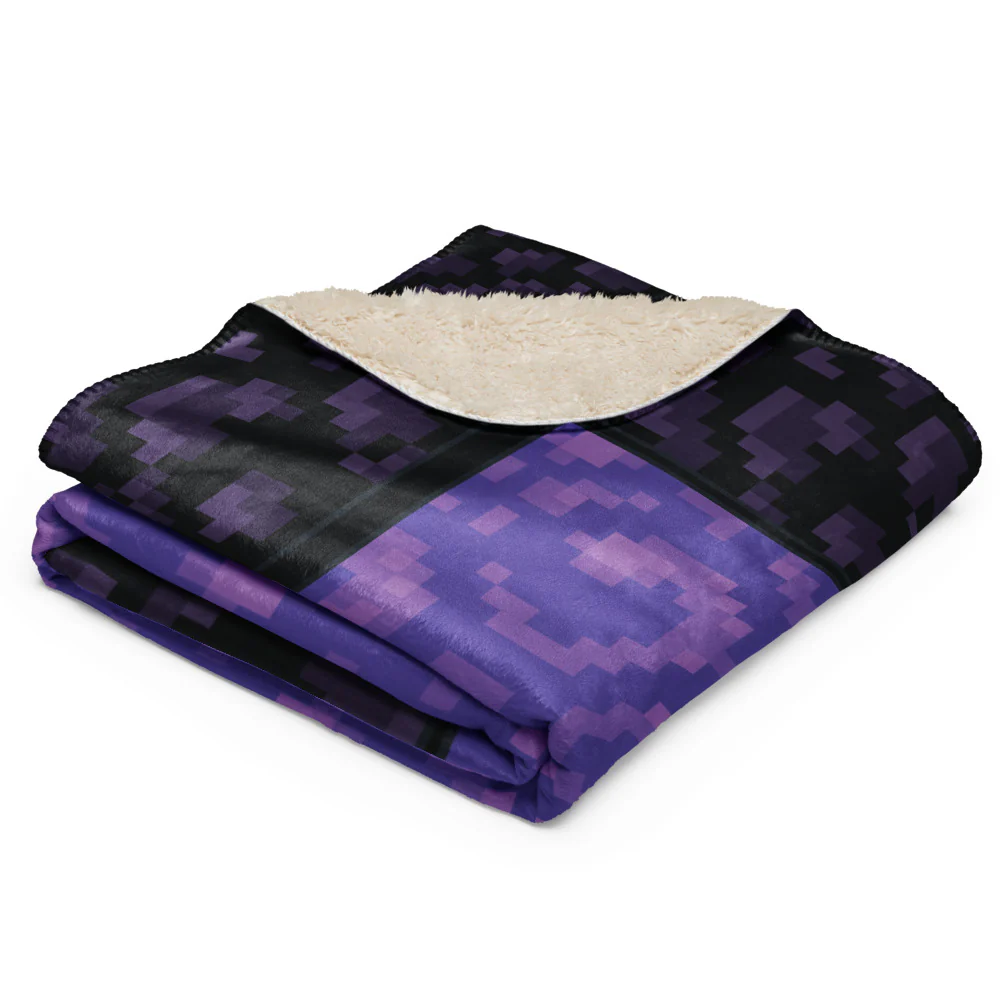 Minecraft Nether Portal Sherpa Blanket