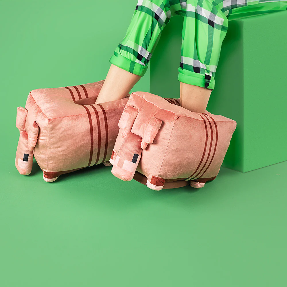 Minecraft Armadillo Plush Adult Slippers