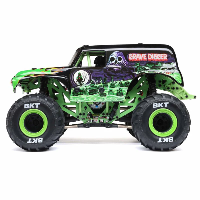 Losi 1/18 Mini LMT 4X4 Brushed Monster Truck RTR  Grave Digger - GREEN