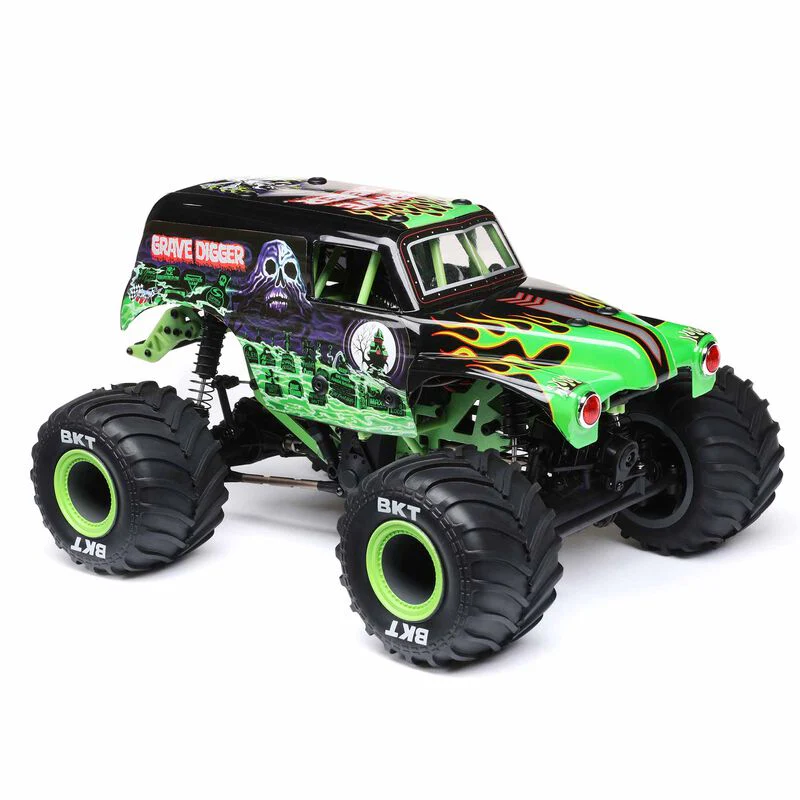 Losi 1/18 Mini LMT 4X4 Brushed Monster Truck RTR  Grave Digger - GREEN