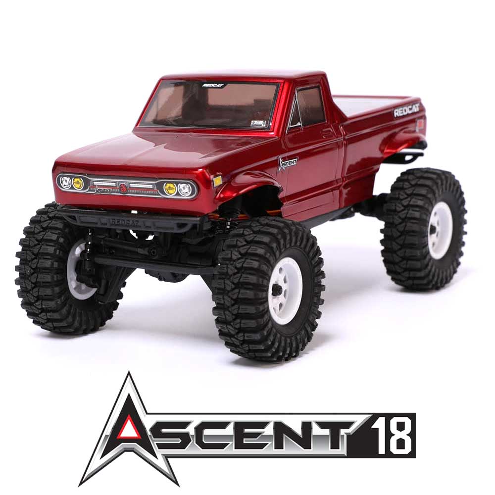Redcat Ascent-18 RC Crawler - 1:18 Brushed Electric Rock Crawler - RED