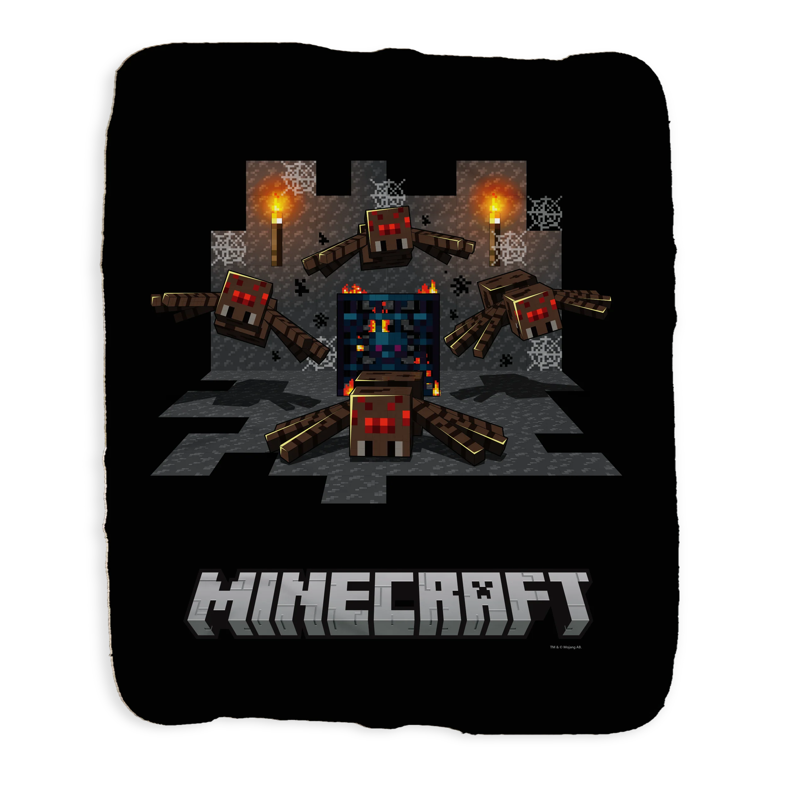 Minecraft Spider Cave Sherpa Blanket