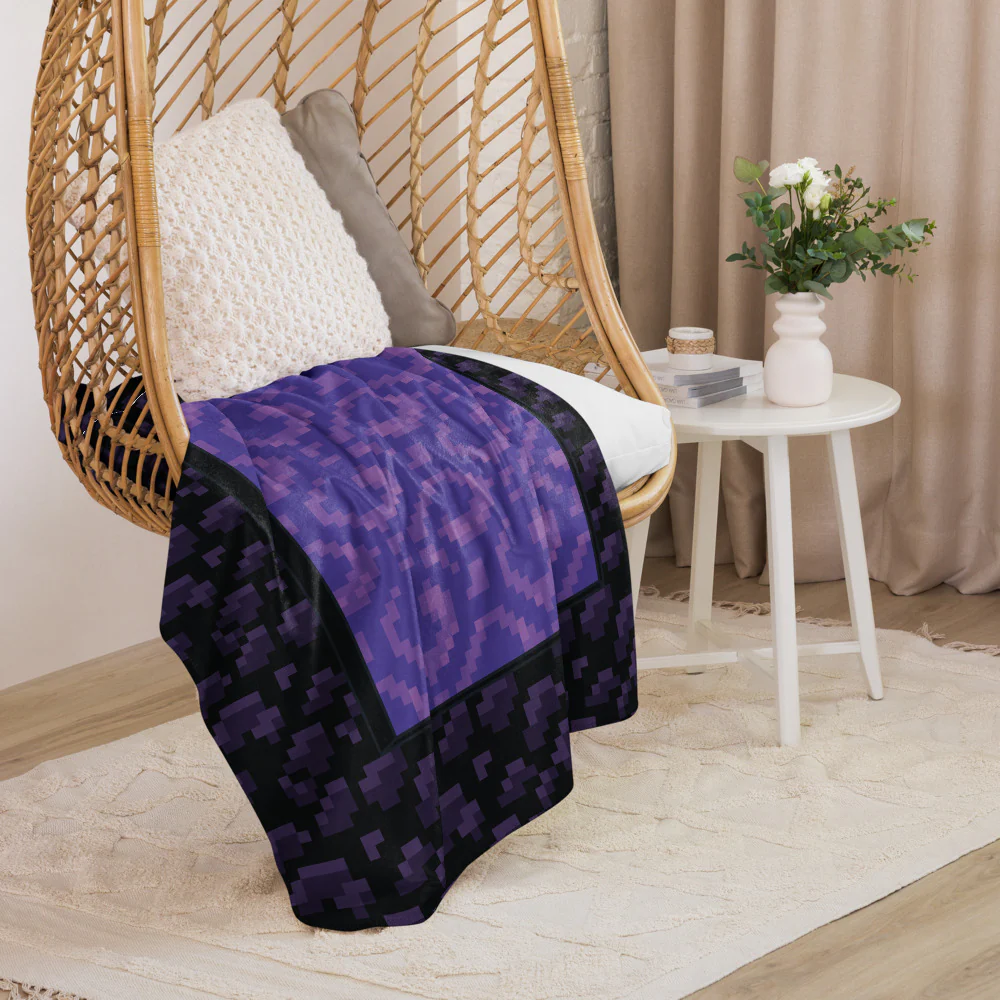 Minecraft Nether Portal Sherpa Blanket