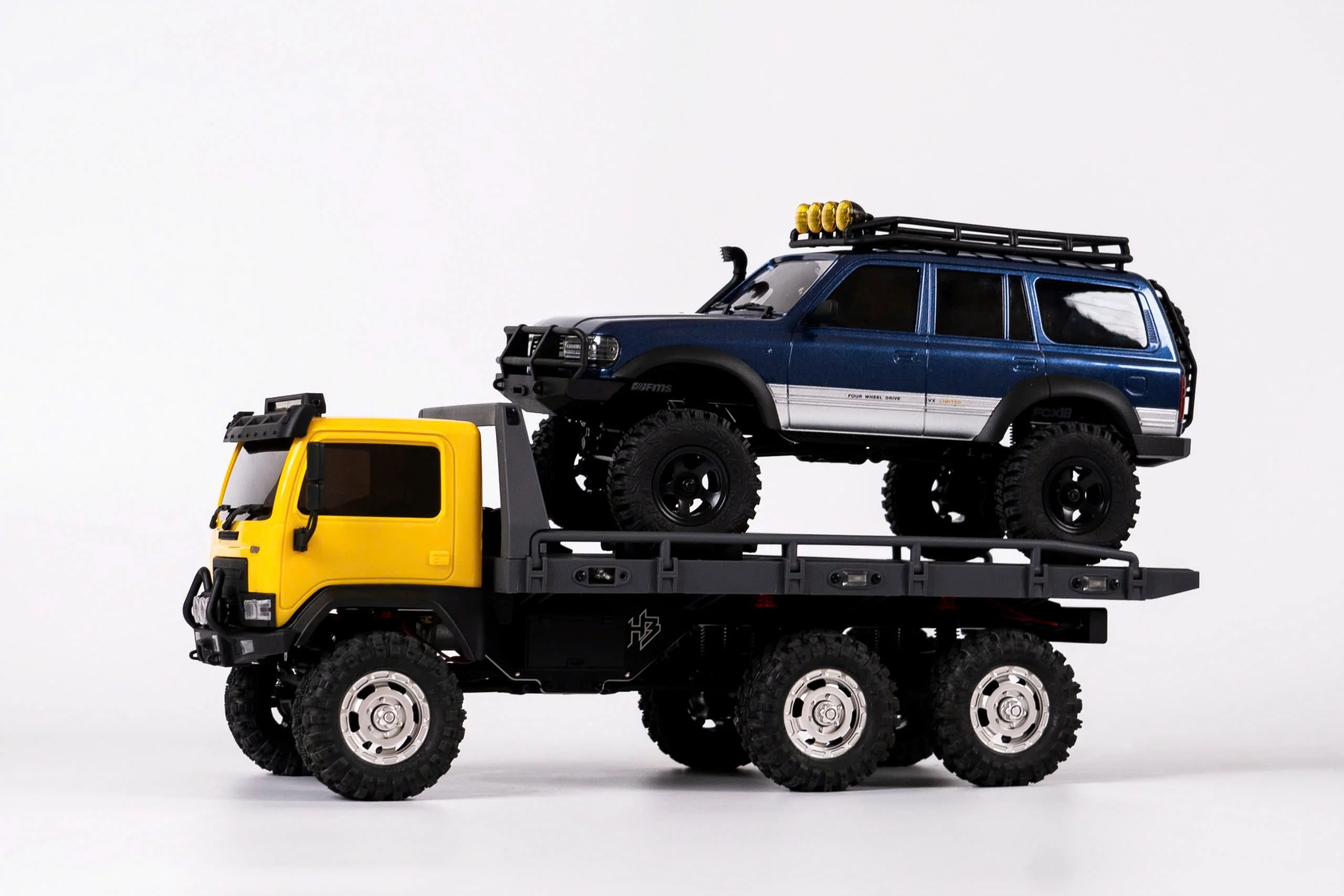 Hobbyplus 1/18 ARKTOS 6X6 RTR Yellow Body and Black Rear Bed Rock Crawler