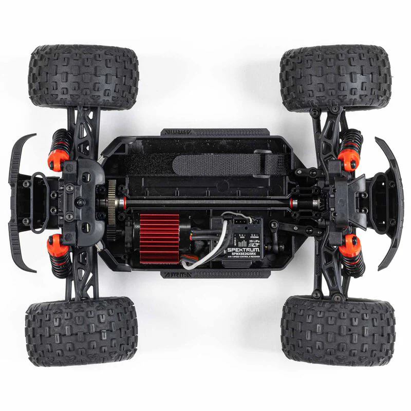 ARRMA 1/18 GRANITE GROM MEGA 380 Brushed 4X4 Monster Truck RTR with Battery & Charger - RED