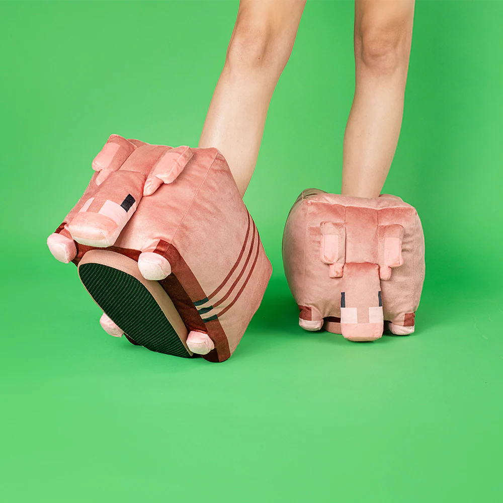 Minecraft Armadillo Plush Kids Slippers