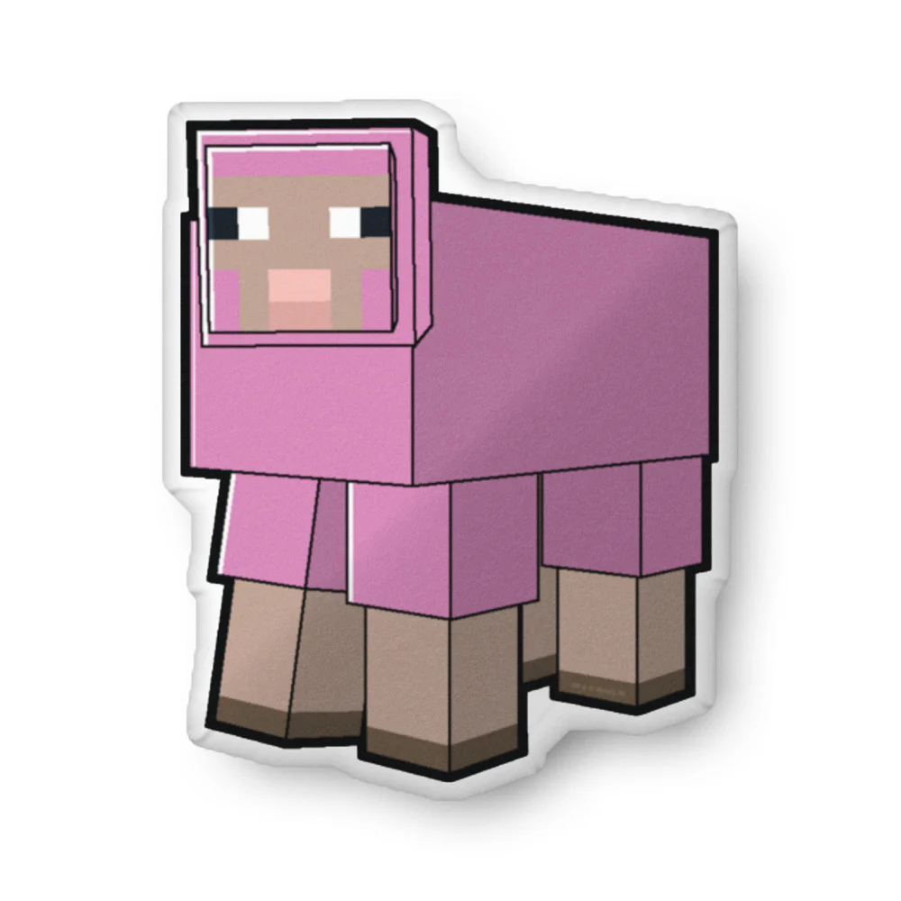 Minecraft Pink Sheep Pillow
