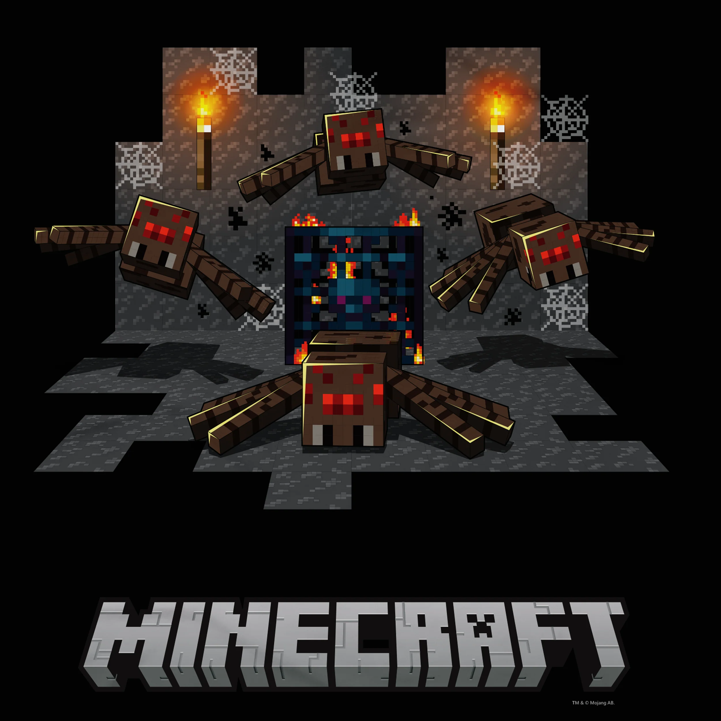 Minecraft Spider Cave Sherpa Blanket