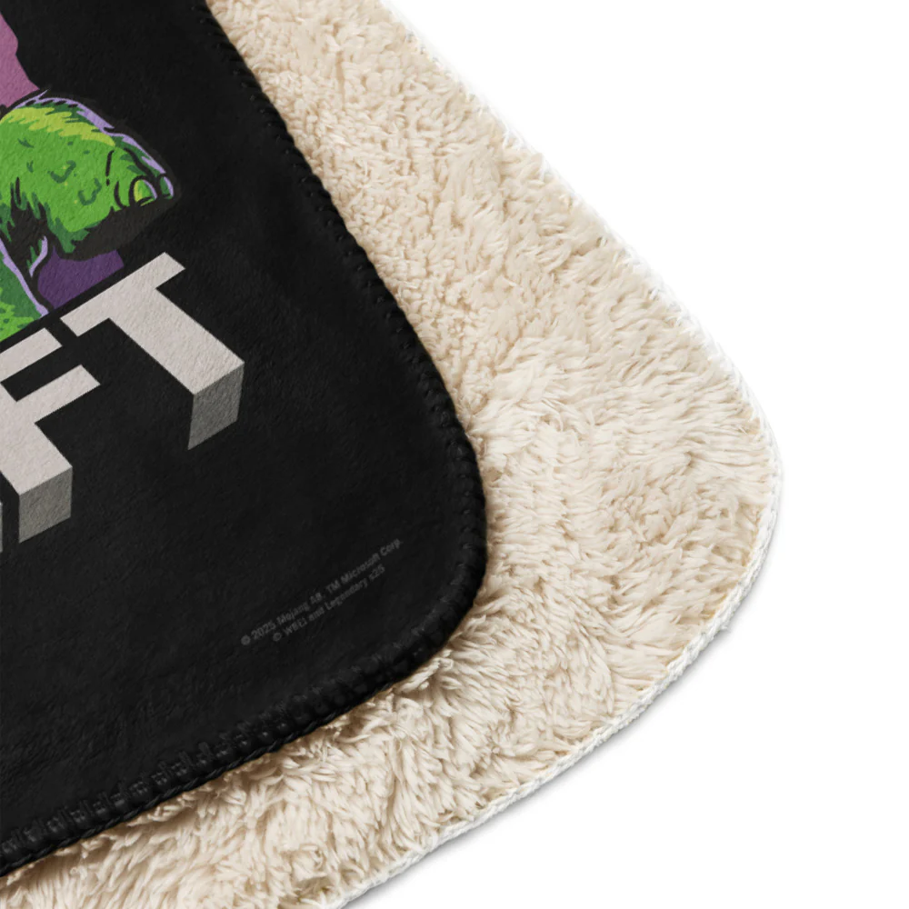 A Minecraft Movie Mobs Sherpa Blanket