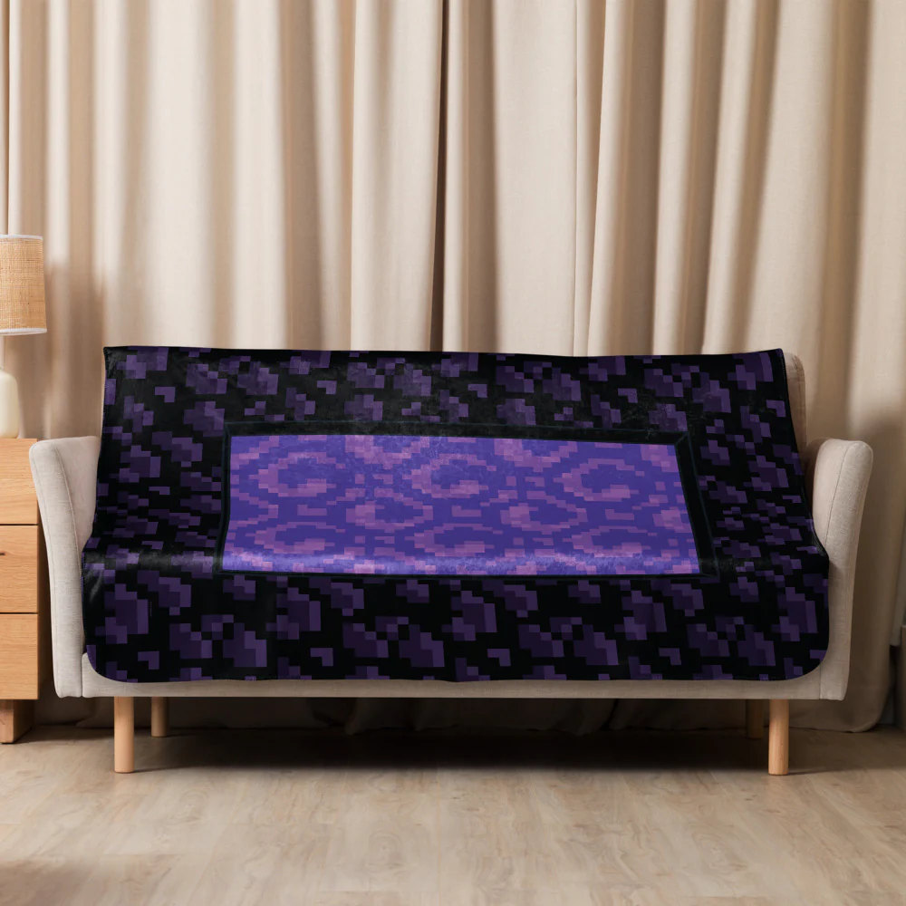 Minecraft Nether Portal Sherpa Blanket