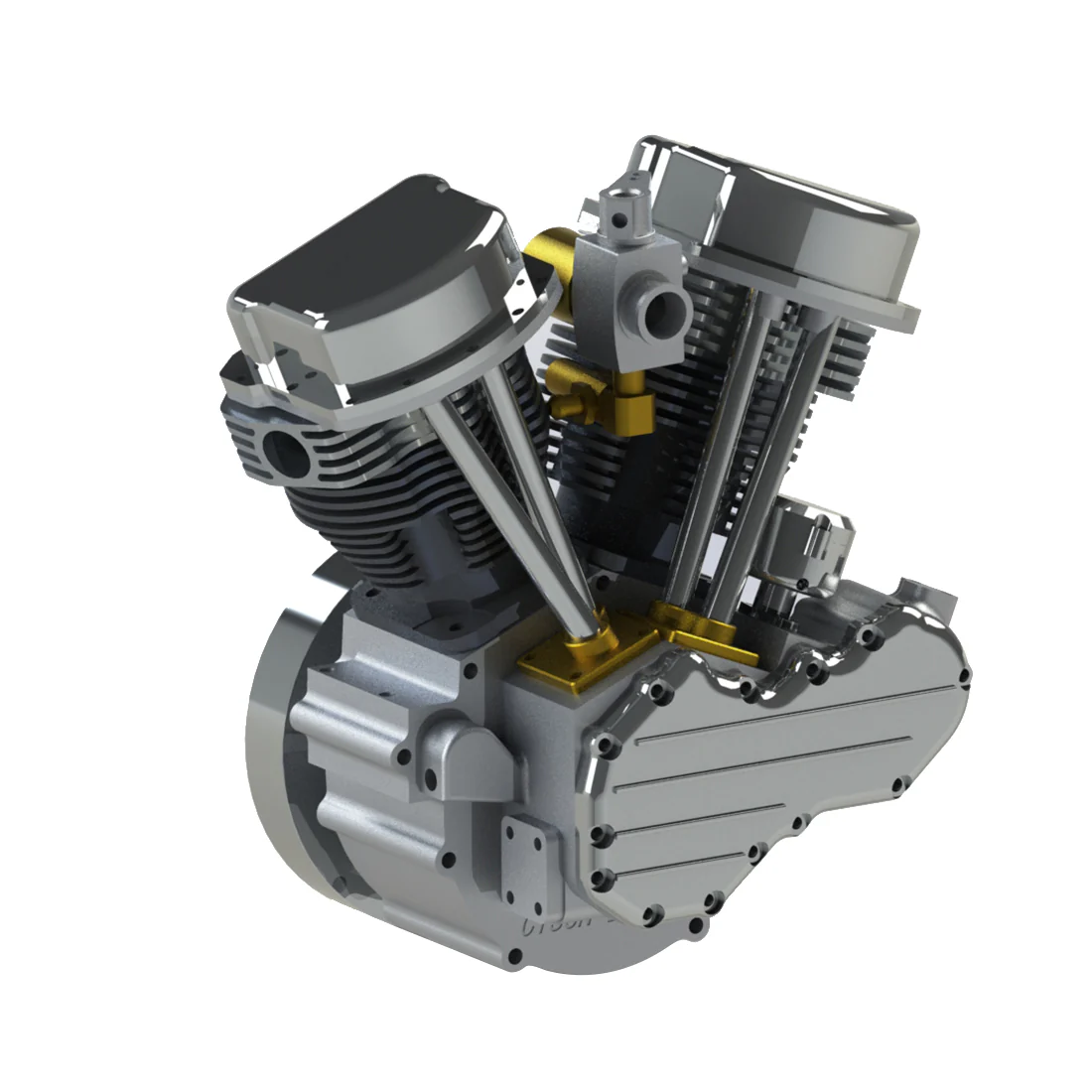 CISON FG-VT9 9cc V2 Engine V-Twin Dual Cylinder 4-Stroke Air-Cooled Gasoline Engine Motorcycle RC Engine Model