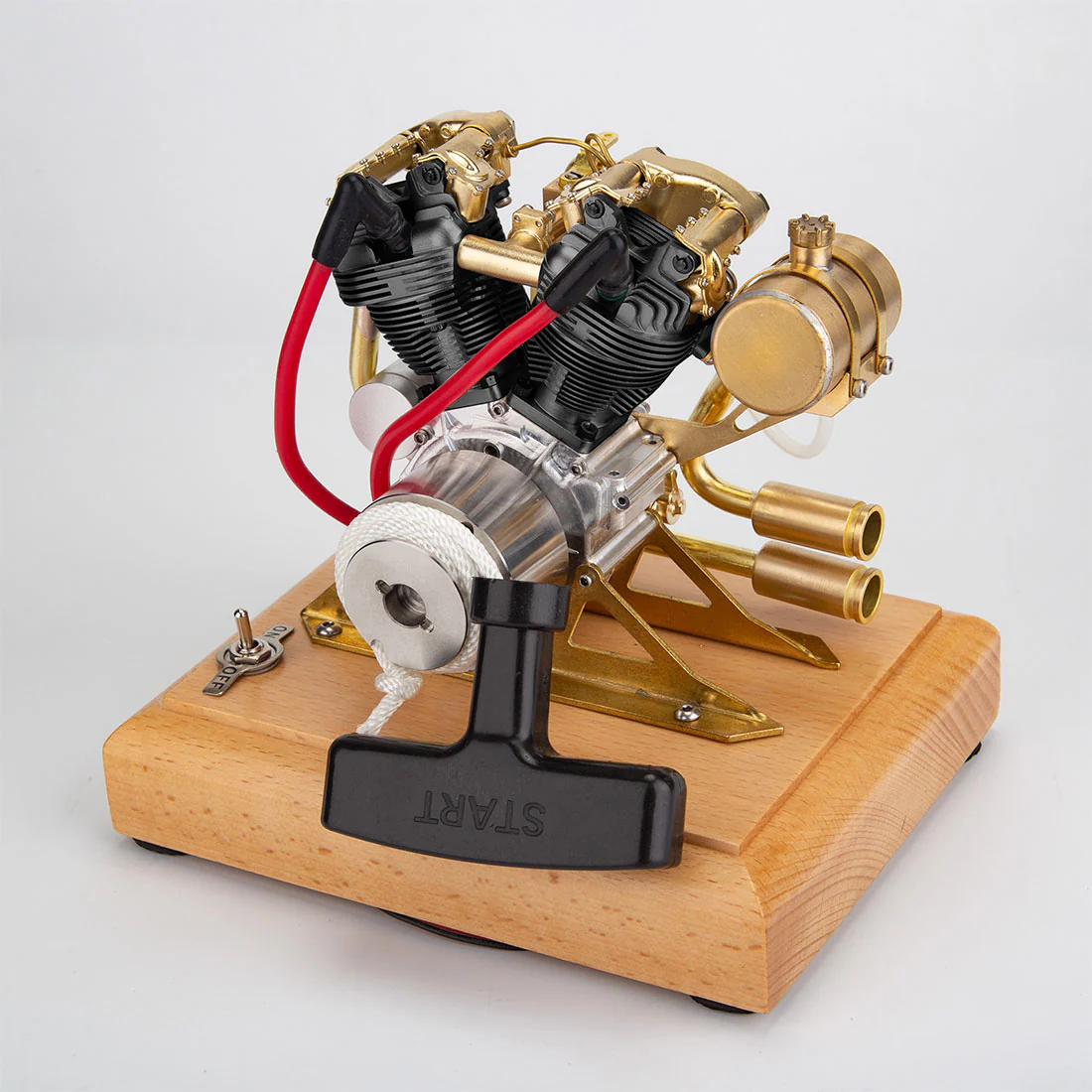 RETROL R29 4.2CC Mini V2 Engine OHV V-Twin Motorcycle Engine Double-cylinder Four-stroke Gasoline Engine Internal Combustion Engine Model