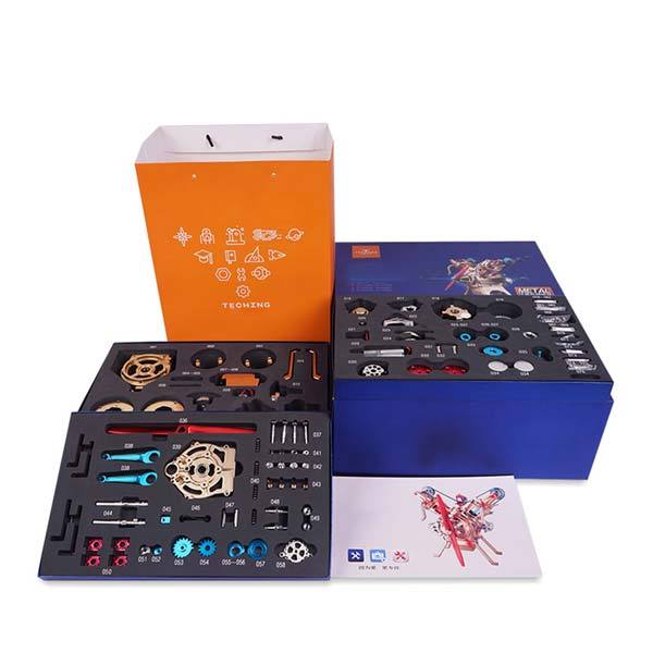 V2 Car Engine Assembly Kit Full Metal VTwin 2 Cylinder Engine Build Kit Gift for Collection (217pcs)