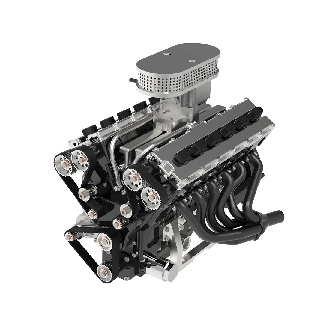 ENJOMOR V12 Engine GS-V12 72CC DOHC 4-Stroke 12-Cylinder 48-Valve Water-Cooled Electric Start Gasoline Engine Model - V12 Engine Model That Works