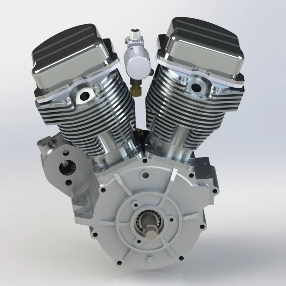 CISON FG-VT9 9cc V2 Engine V-Twin Dual Cylinder 4-Stroke Air-Cooled Gasoline Engine Motorcycle RC Engine Model