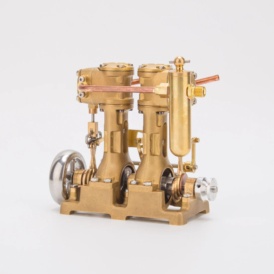RW-L2 Retro Mini Inline Double Cylinder Steam Engine Model for 70-130cm Steamship 