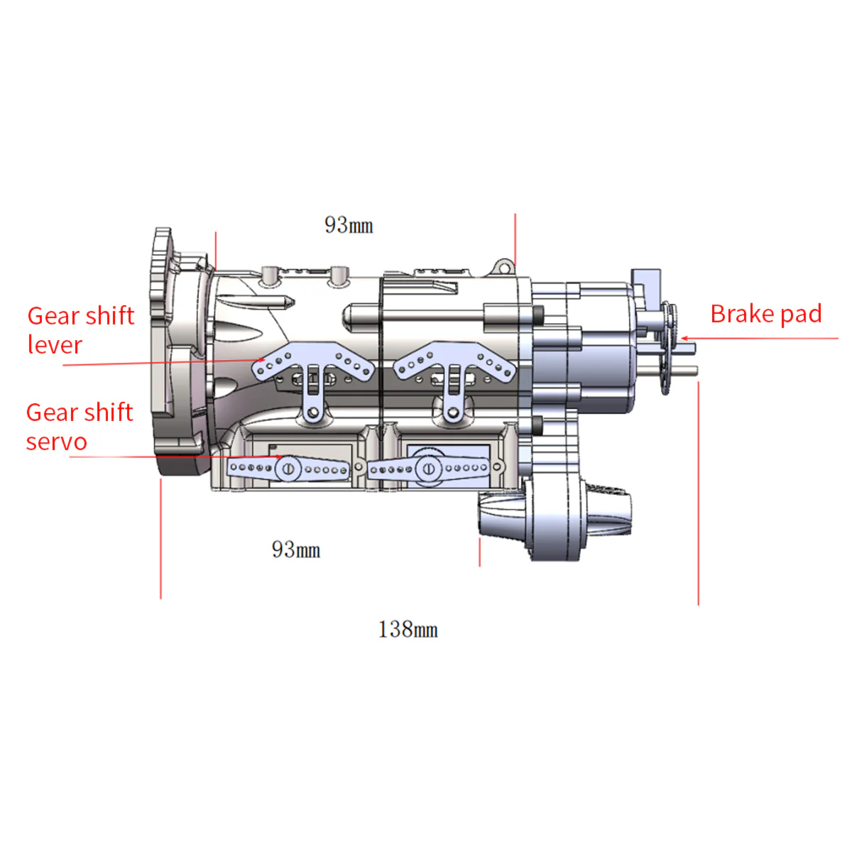6-Speed Power Shift Transmission for CISON V8 Engine Model with High/Low Transfer Case