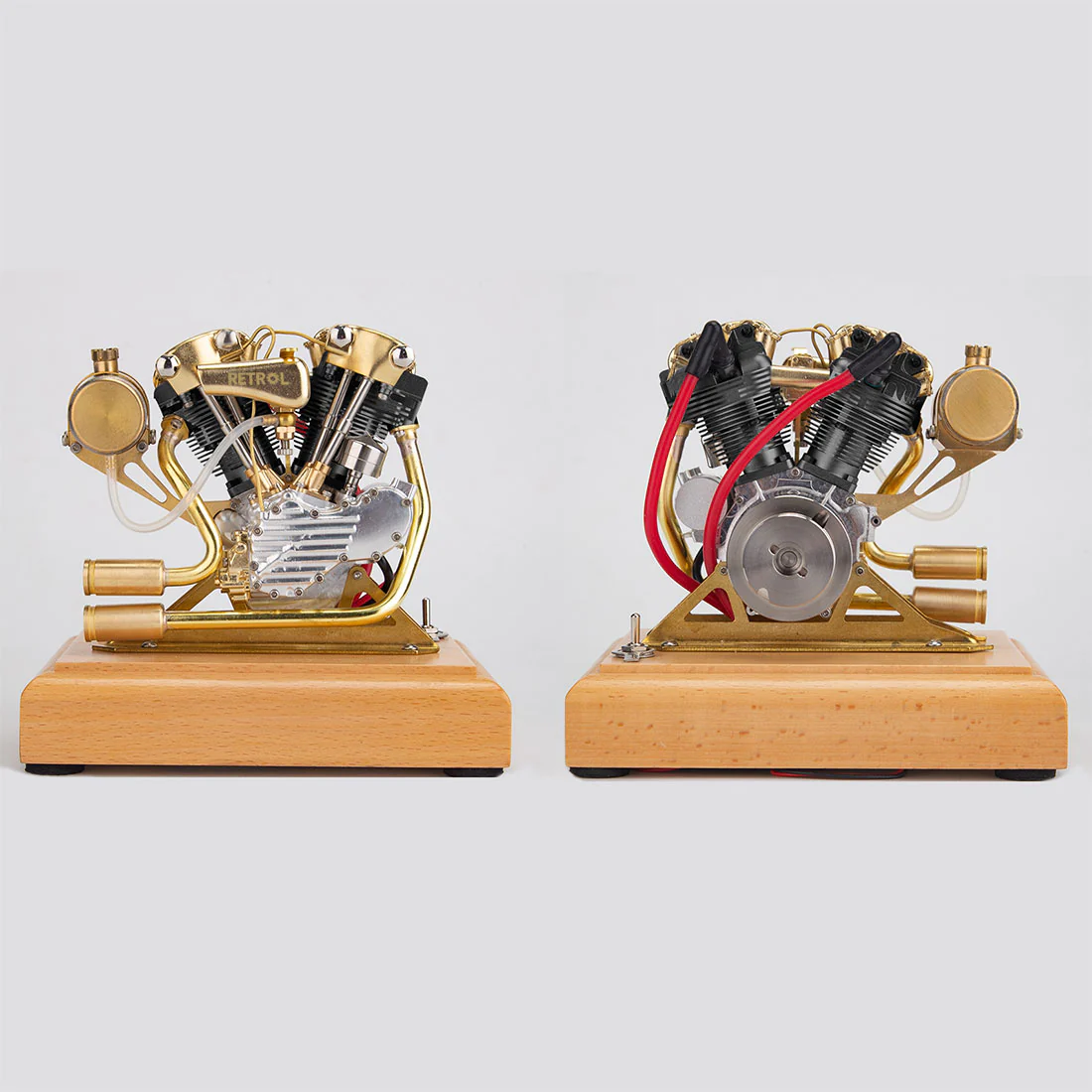 RETROL R29 4.2CC Mini V2 Engine OHV V-Twin Motorcycle Engine Double-cylinder Four-stroke Gasoline Engine Internal Combustion Engine Model