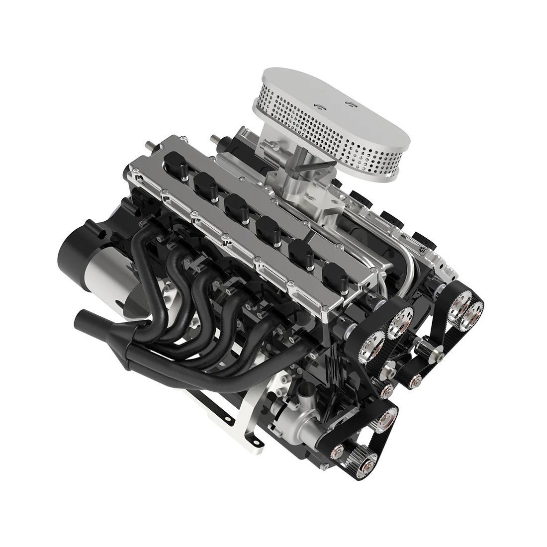 ENJOMOR V12 Engine GS-V12 72CC DOHC 4-Stroke 12-Cylinder 48-Valve Water-Cooled Electric Start Gasoline Engine Model - V12 Engine Model That Works