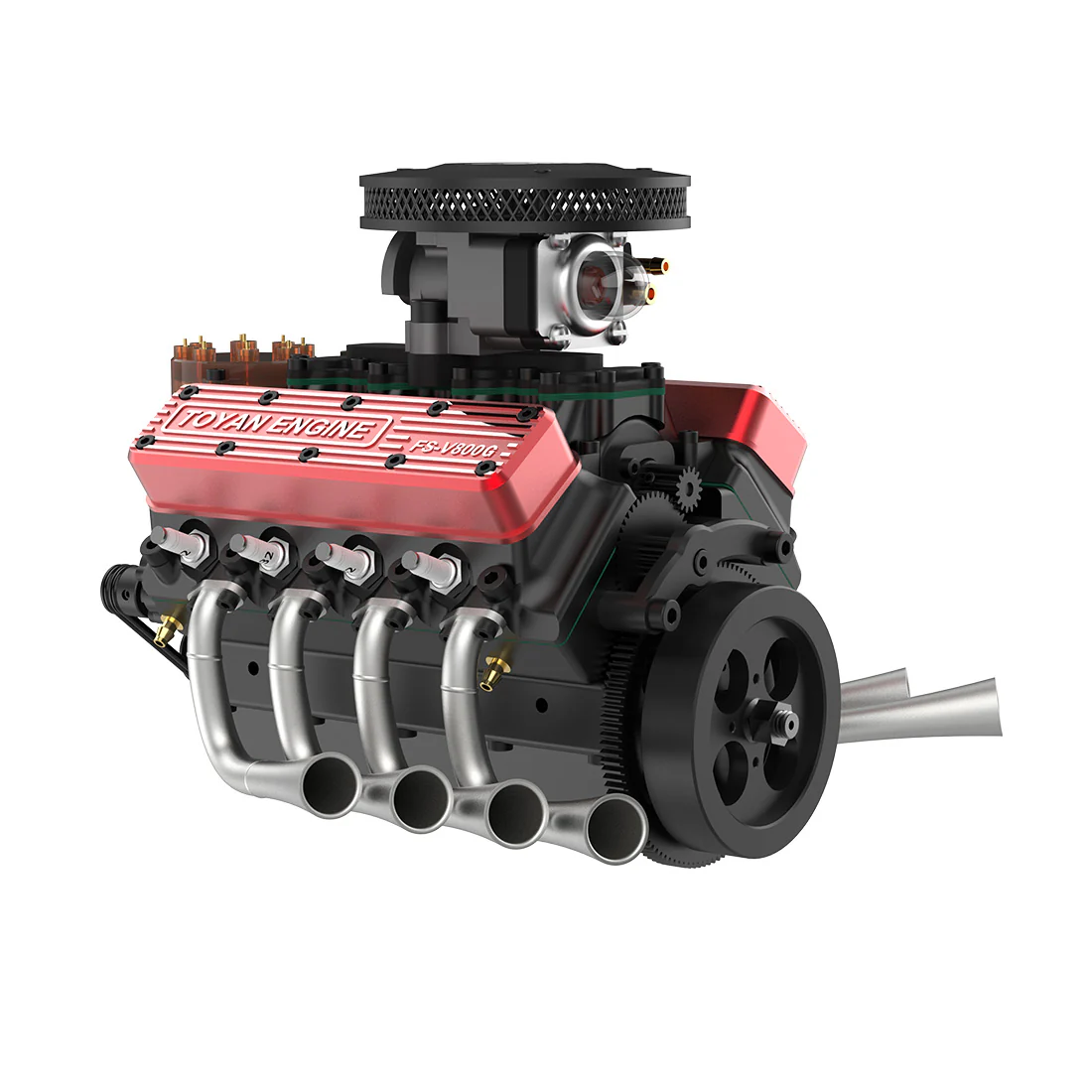 TOYAN V8 Engine FS-V800WGPC 28cc OHV Gasoline Engine - Build Your Own V8 Engine - V8 Engine Model Kit That Works