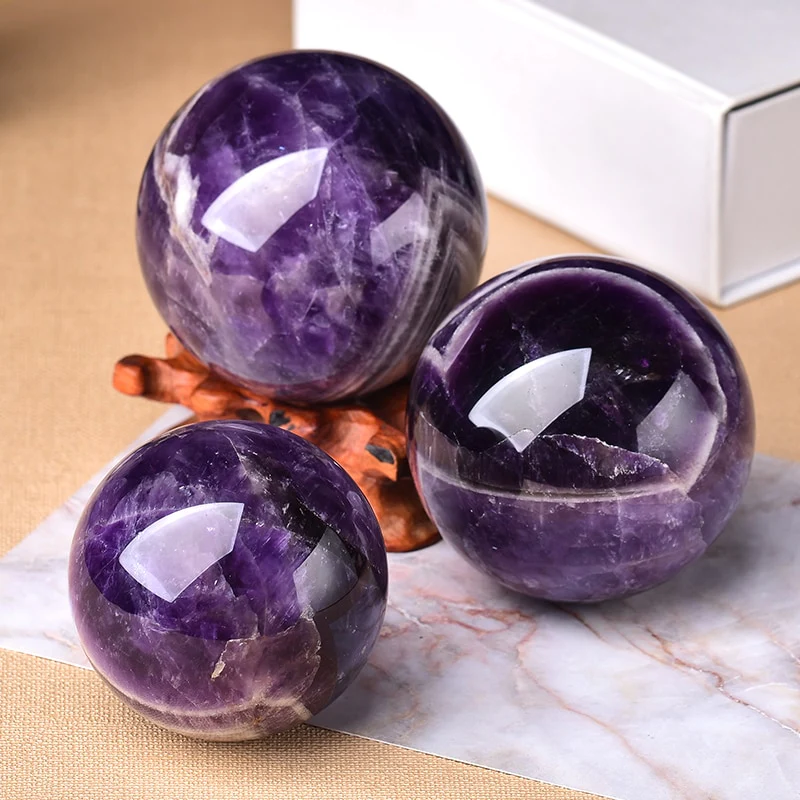 Natural Dream Amethyst Ball Polished Globe