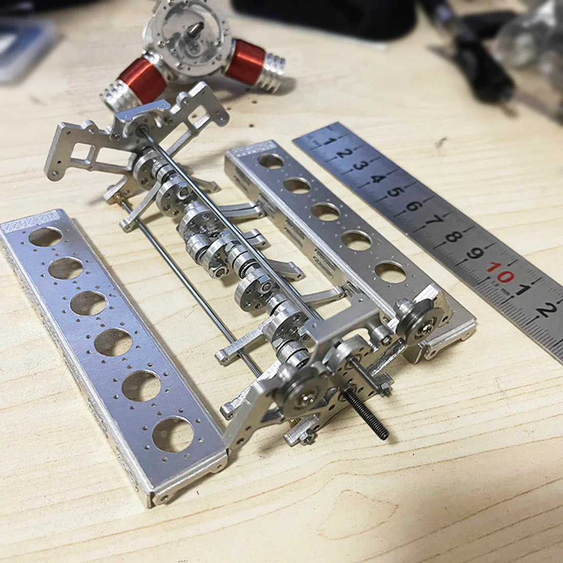 Metal V12 Brushless Electromagnetic Engine Model Technology Toys for 1/10RC RC Cars Ships