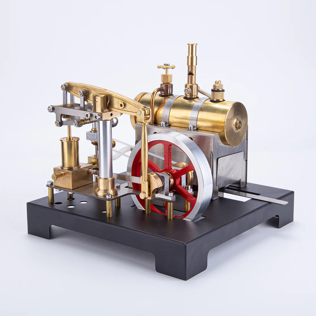 RETROL Full Metal Beam Engine Steam Engine Model Kit with Horizontal Boiler with Centrifugal Regulator Flyball
