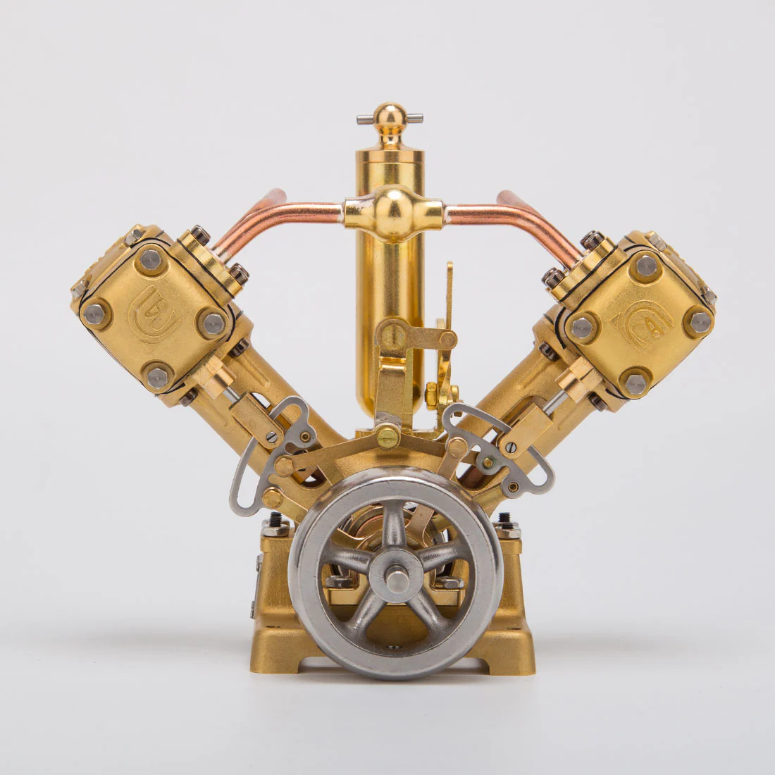 RW-V2 Mini V-Shape Double Cylinder Steam Engine Model for 70-130cm Steamship