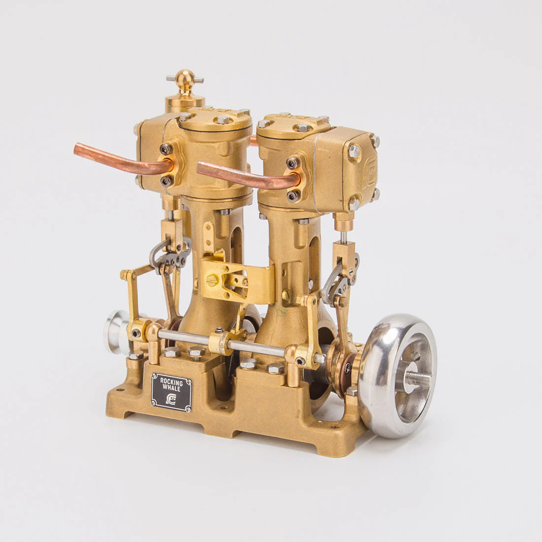 RW-L2 Retro Mini Inline Double Cylinder Steam Engine Model for 70-130cm Steamship 
