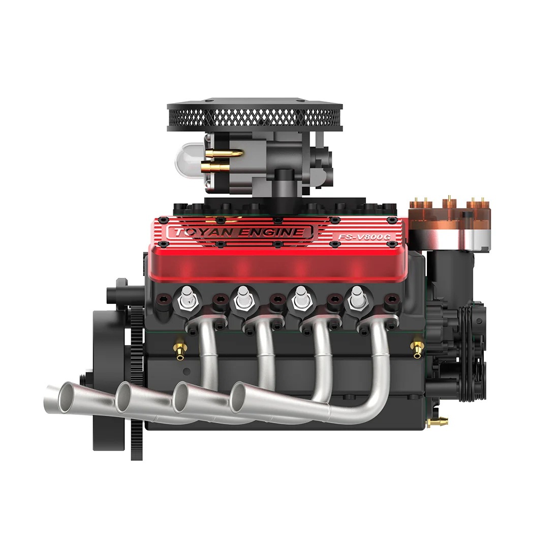 TOYAN V8 Engine FS-V800WGPC 28cc OHV Gasoline Engine - Build Your Own V8 Engine - V8 Engine Model Kit That Works