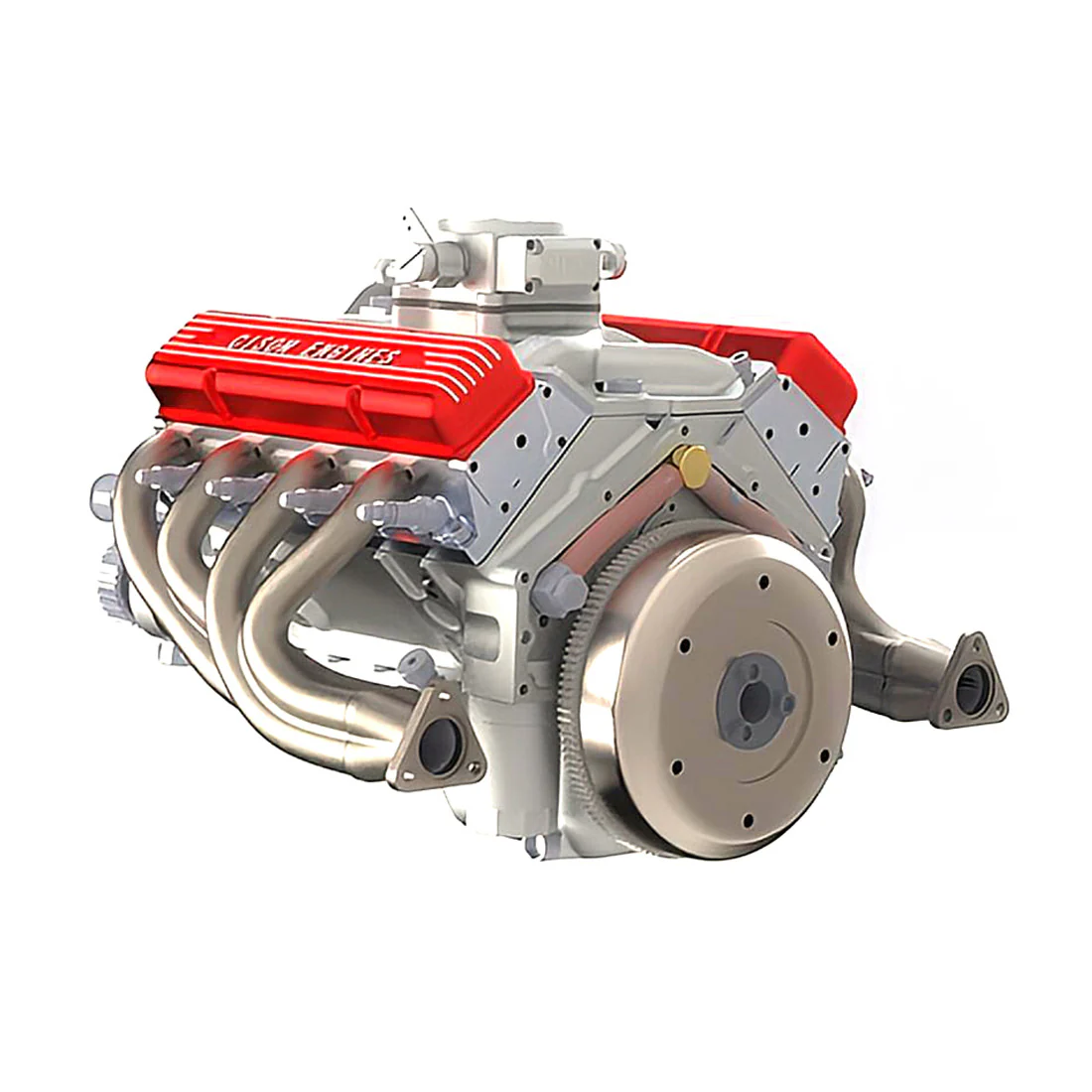 CISON V8 Engine Small-block 44CC 1/6 Scale Water-Cooled 4-Stroke 8-Cylinder Gasoline Engine Internal Combustion V8 Engine Model Kit that Works
